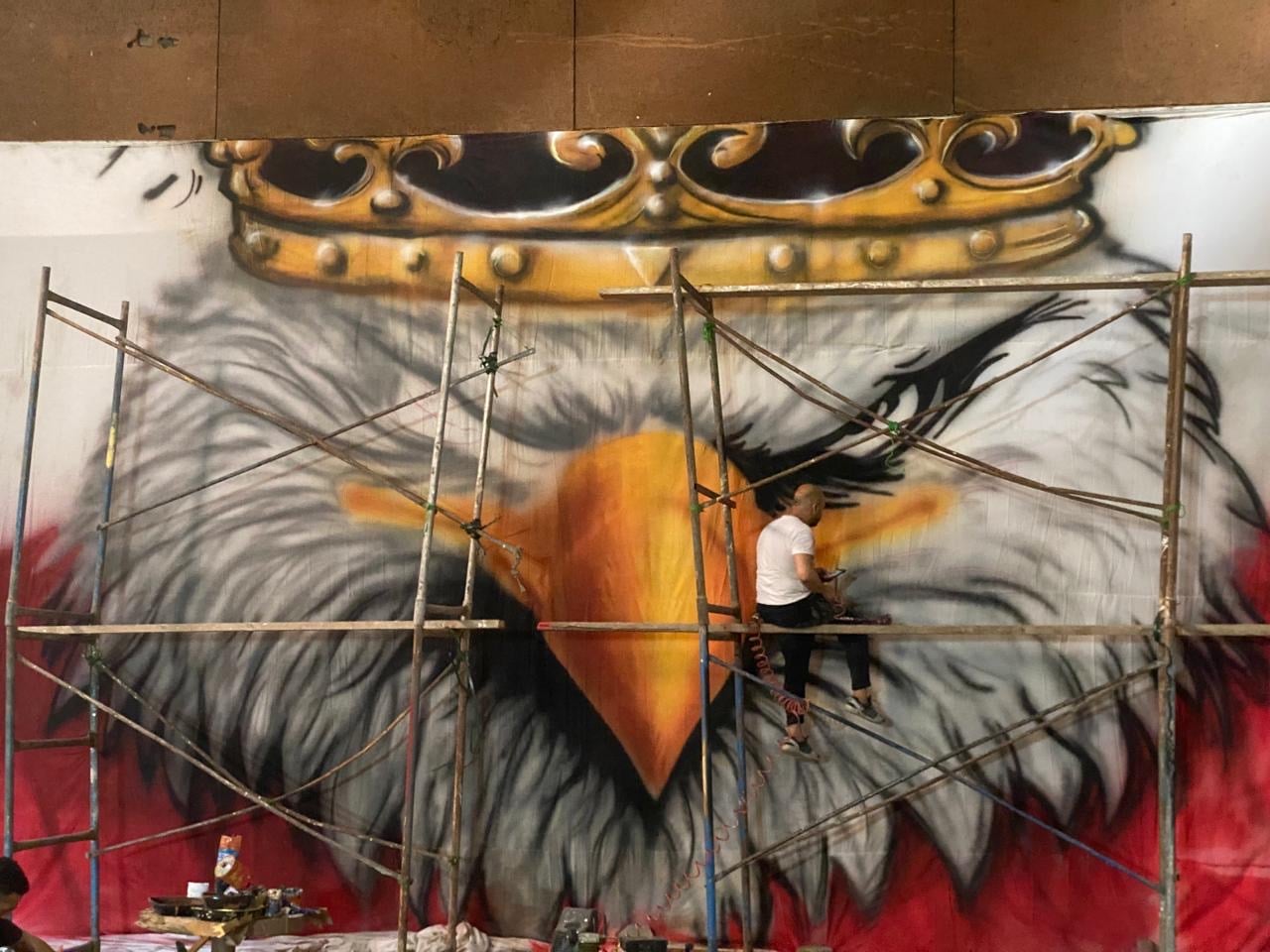 Graffiti Artist Behind 'Al Ahly Eagle & Chess' Reveals to Al-Dostor: It Came from the Heart